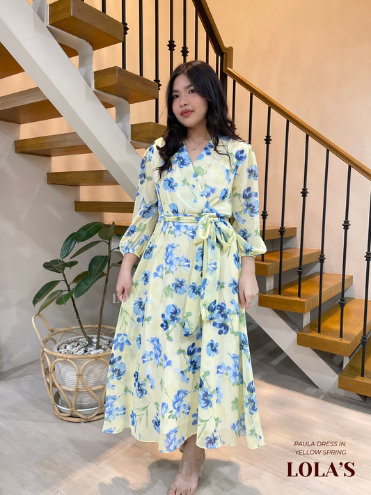 Paula Dress (Yellow Spring)