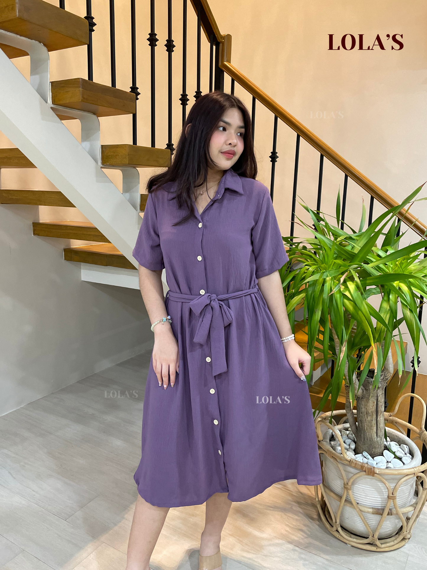 Alexa Polo Dress (Dark Purple)