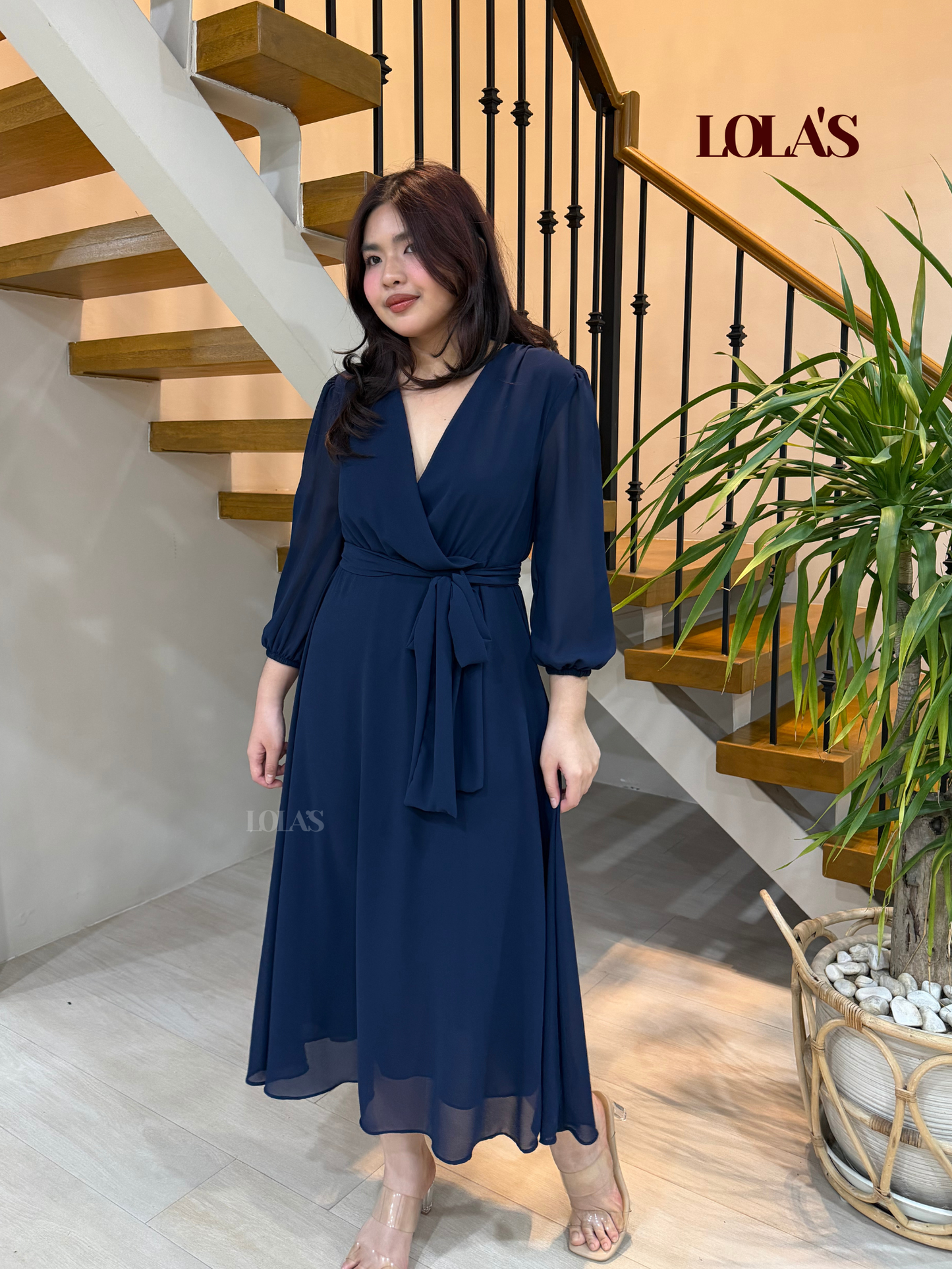 Paula Dress (Navy Blue)
