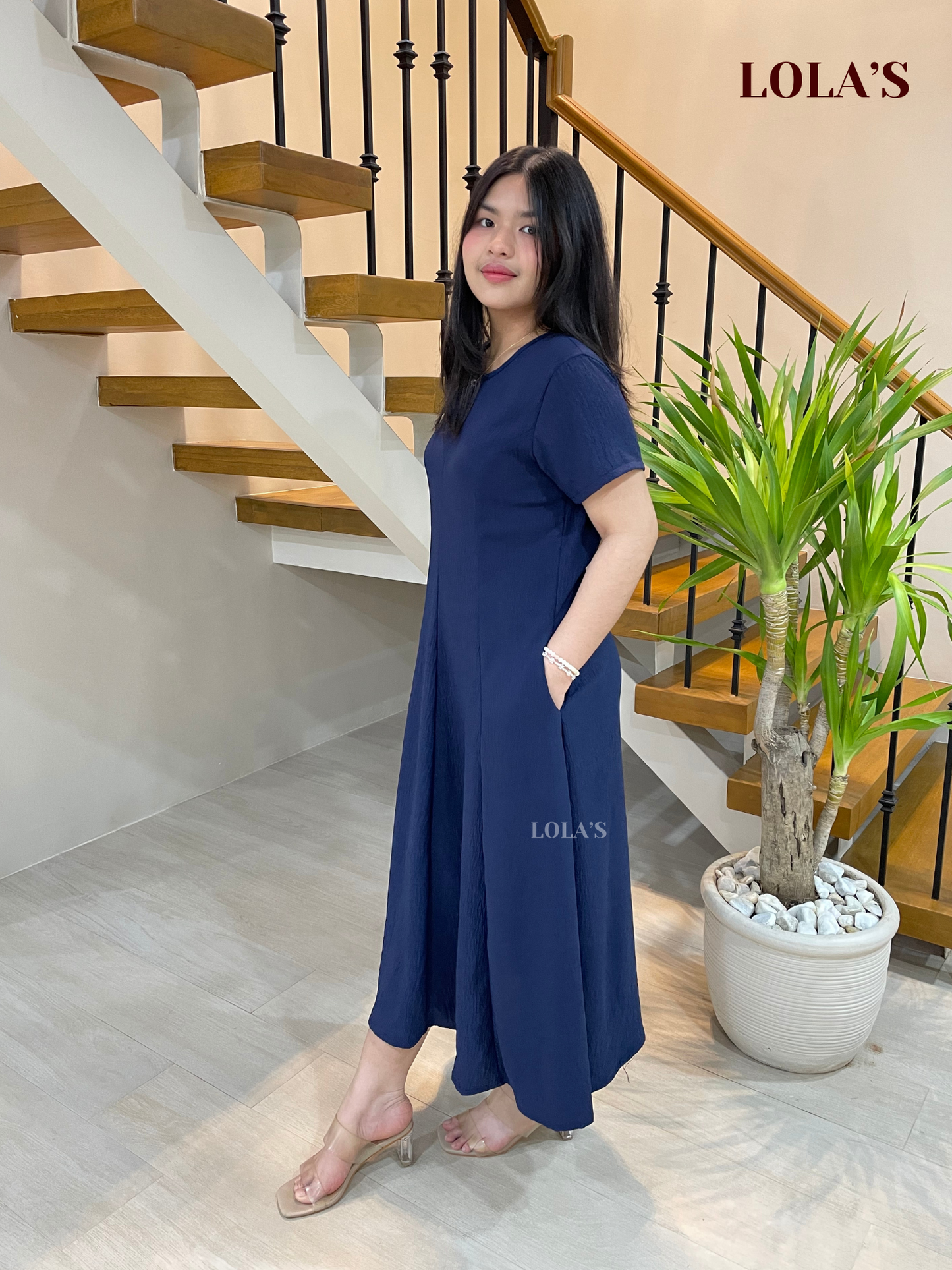 Kathleen Dress (Navy Blue)