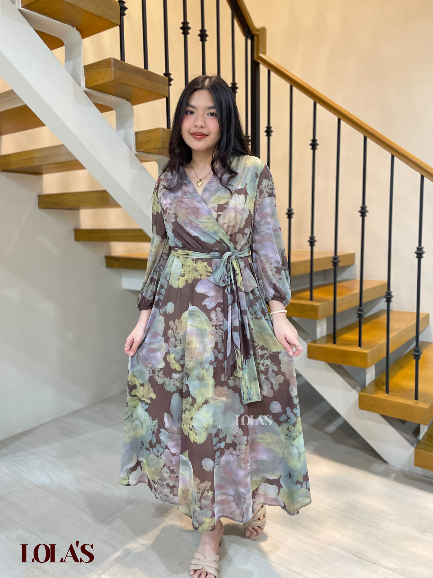 Paula Dress (Mossy Haze)