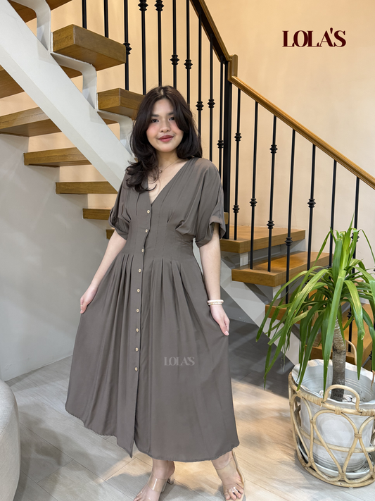 Frederica Dress (Taupe)