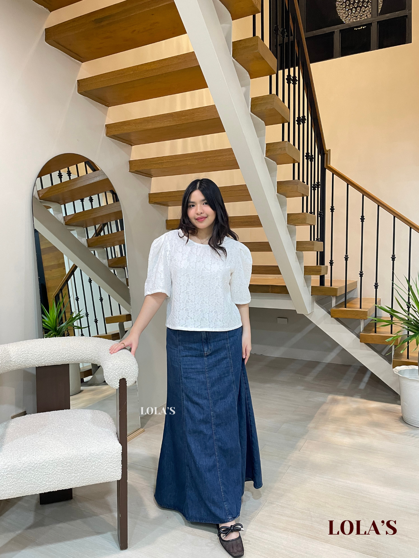 Vivian Top (White Florette Lace)