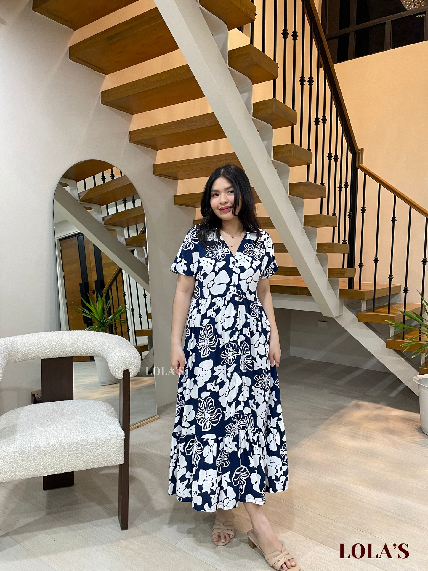 Regine Dress (Blue Florette)
