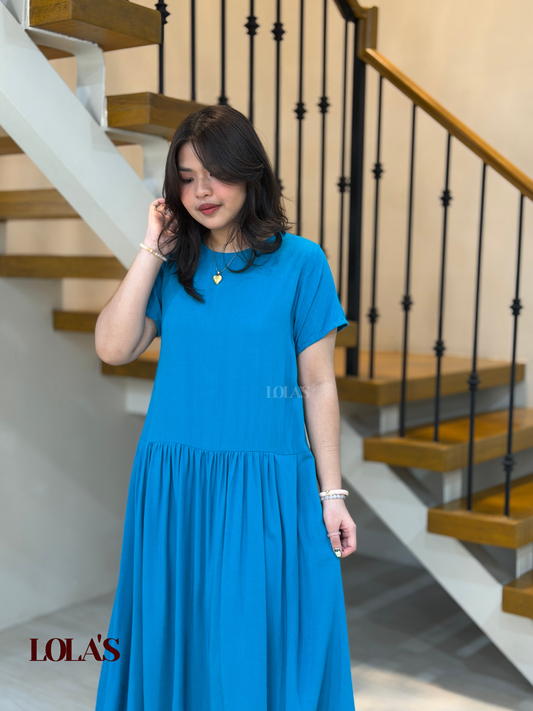 Mina Dress (Aqua Blue)