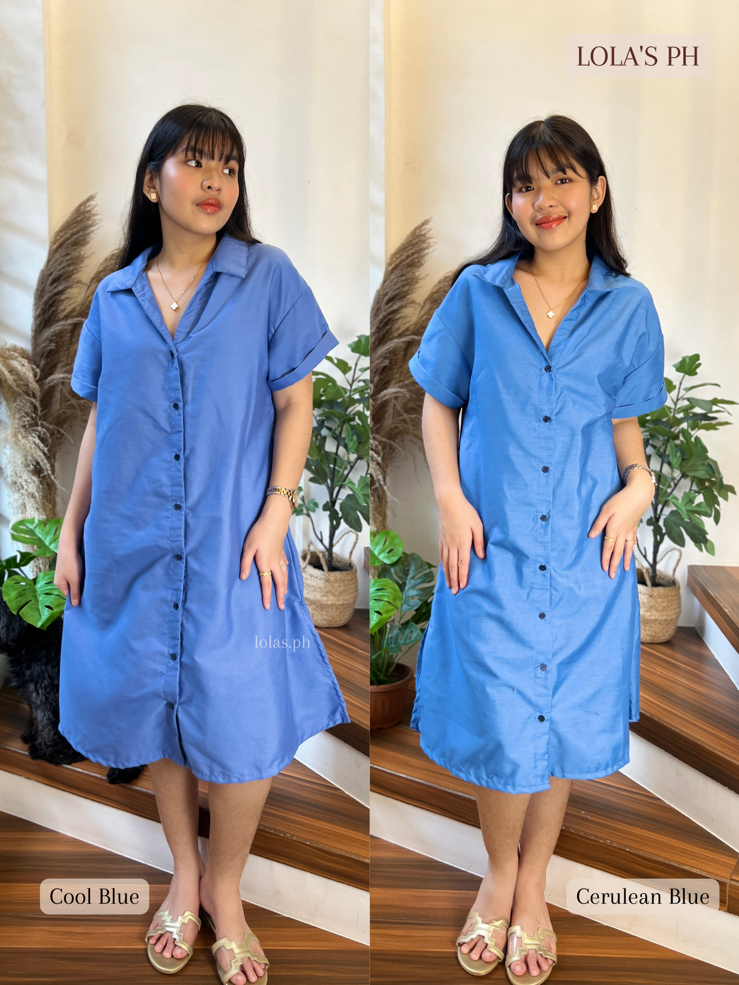 Kelsey Polo Dress (Cool Blue)