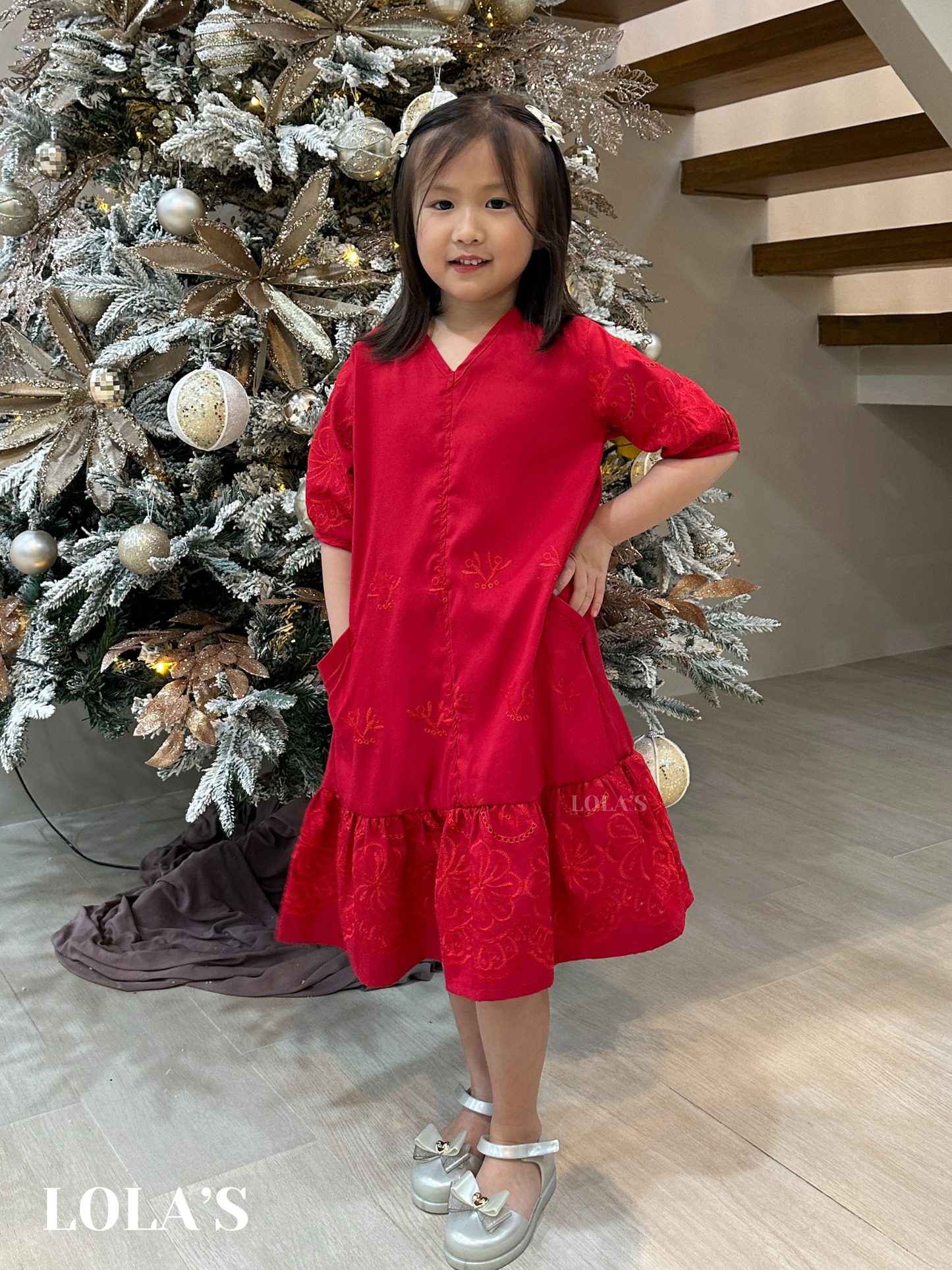 Priscilla Dress Kids (Red)