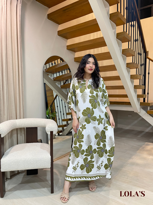 Donya Dress (Olive Blossoms)