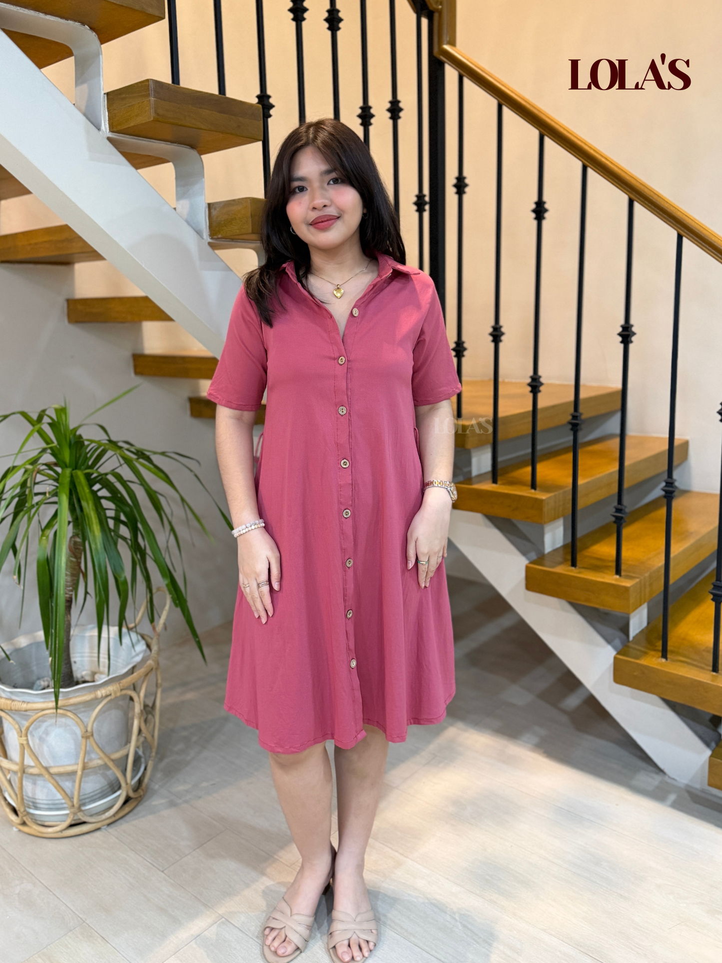 Alexa Polo Dress (Raspberry)