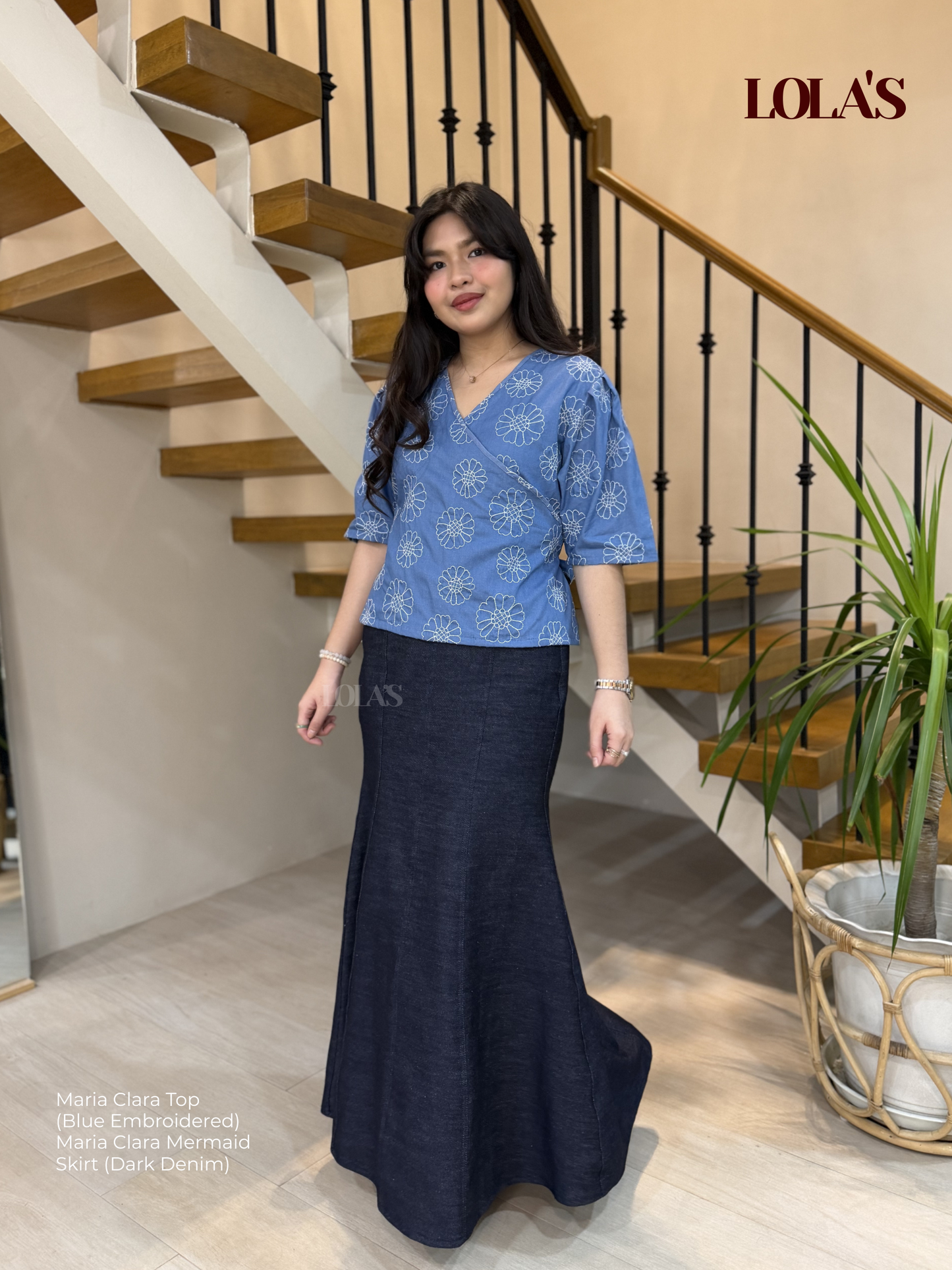 Maria Clara Skirt (Dark Denim)