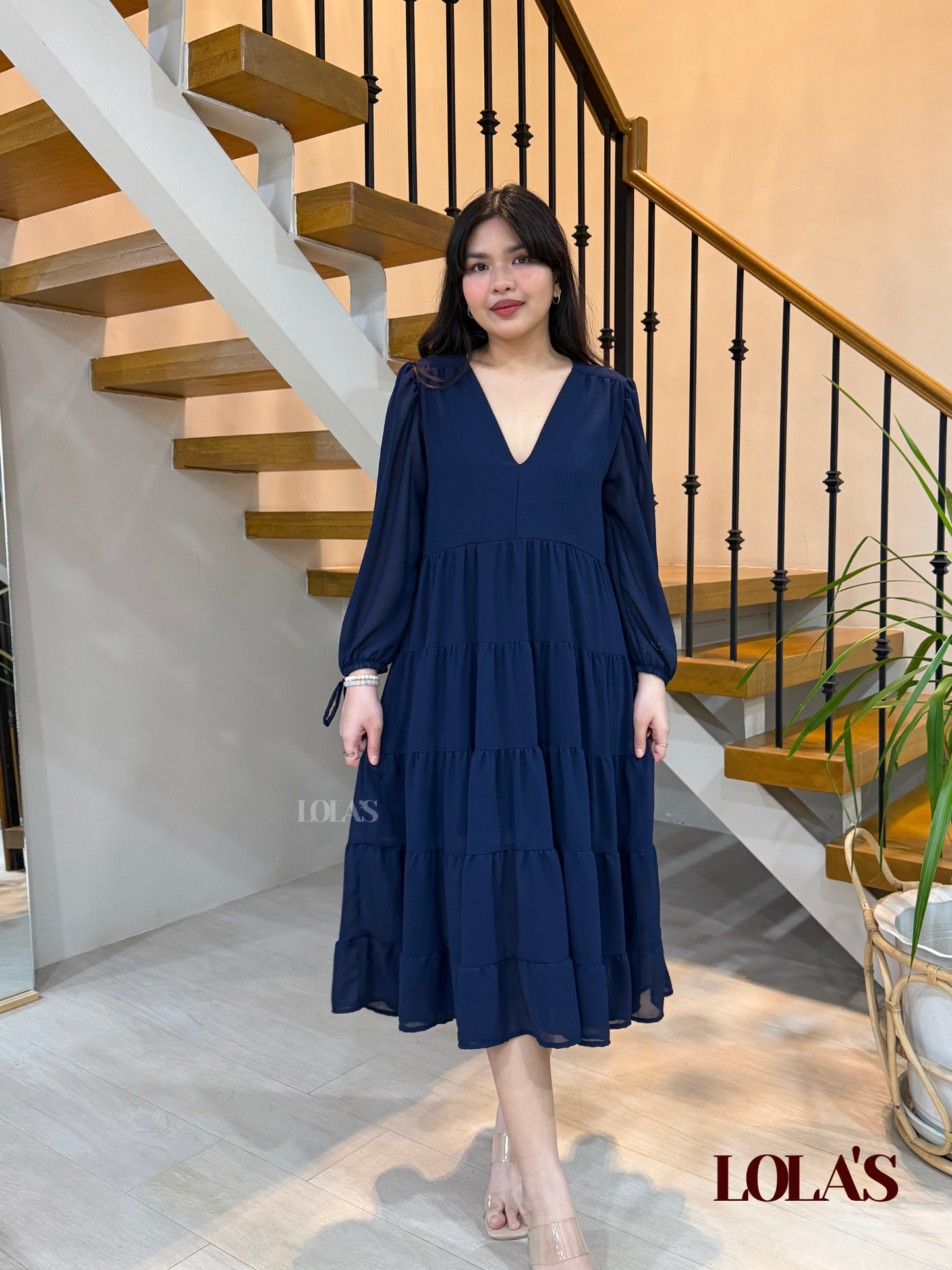 Anna Dress (Navy Blue)