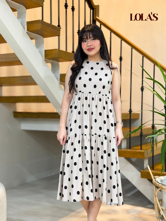 Miles Dress (Sand Polka)