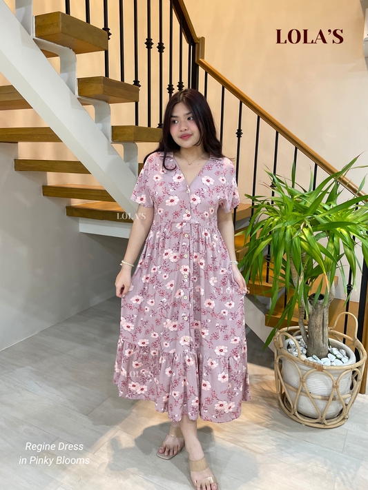 Regine Dress (Pinky Blooms)