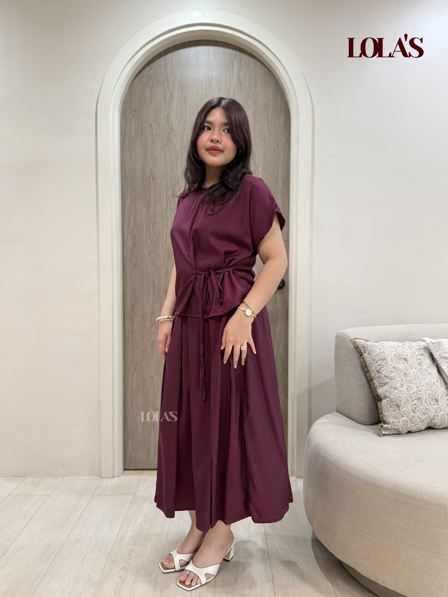 Crisanne Coords (Burgundy)