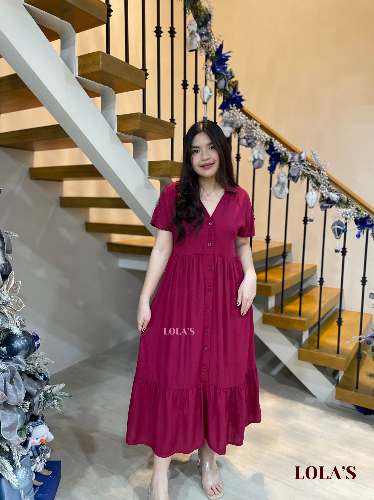 Regine Dress (Wine)