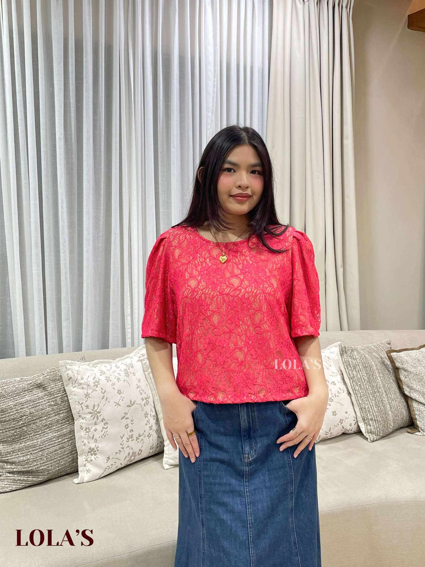 Vivian Top (Passion Rose Lace)
