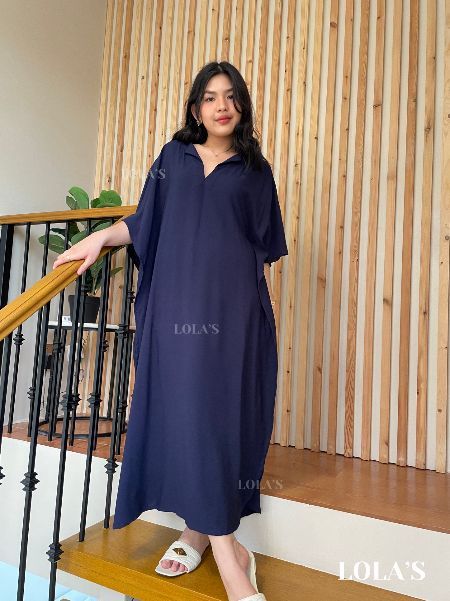 Donya Dress (Navy Blue)