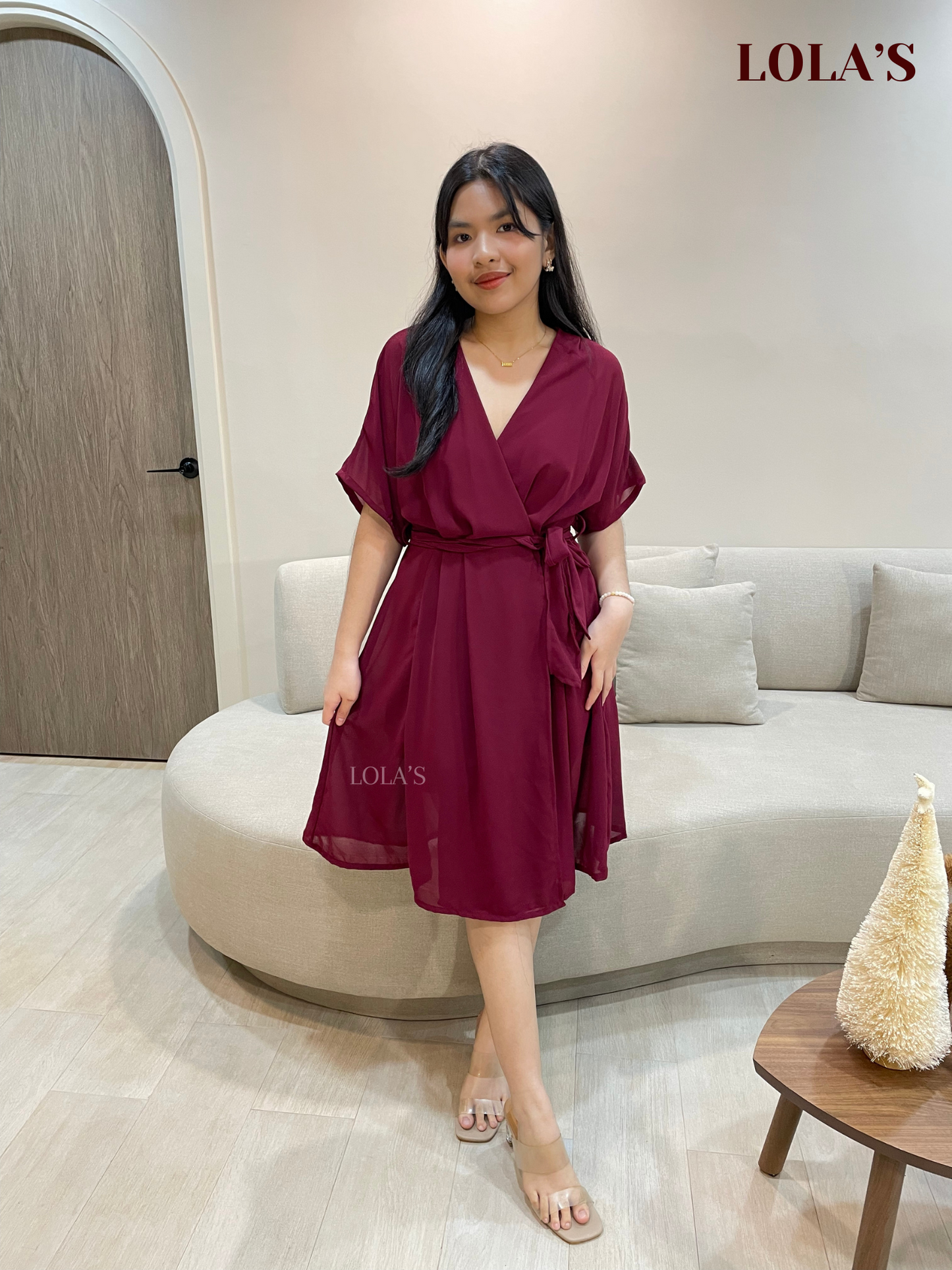 Linda Dress (Wine)