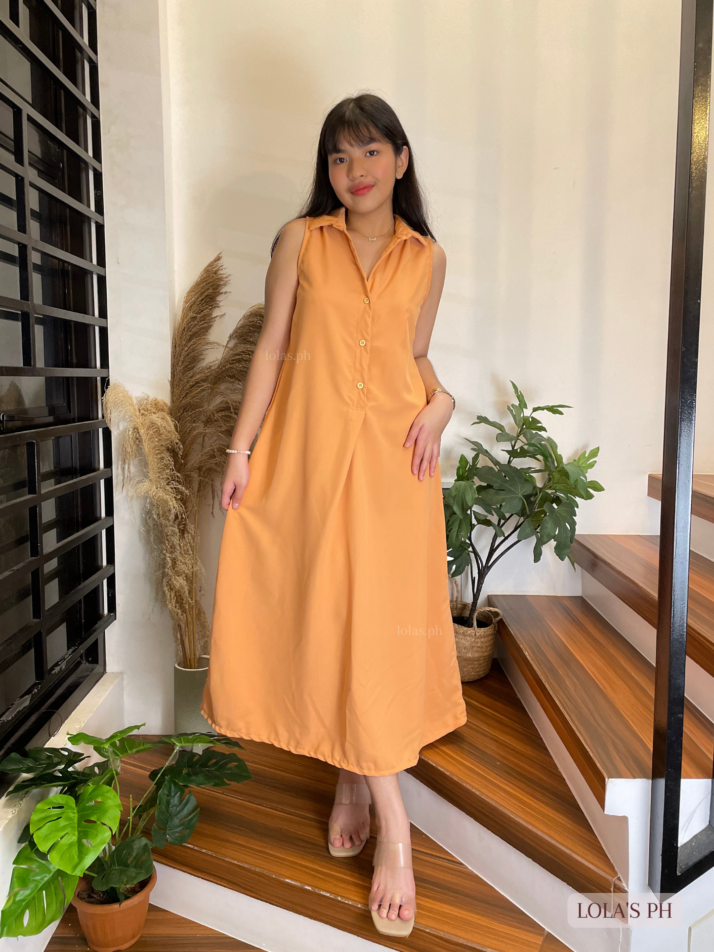 Aleisha Dress (Salmon Orange)