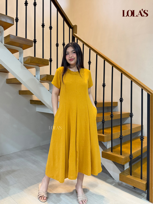 Kathleen Dress (Mustard)