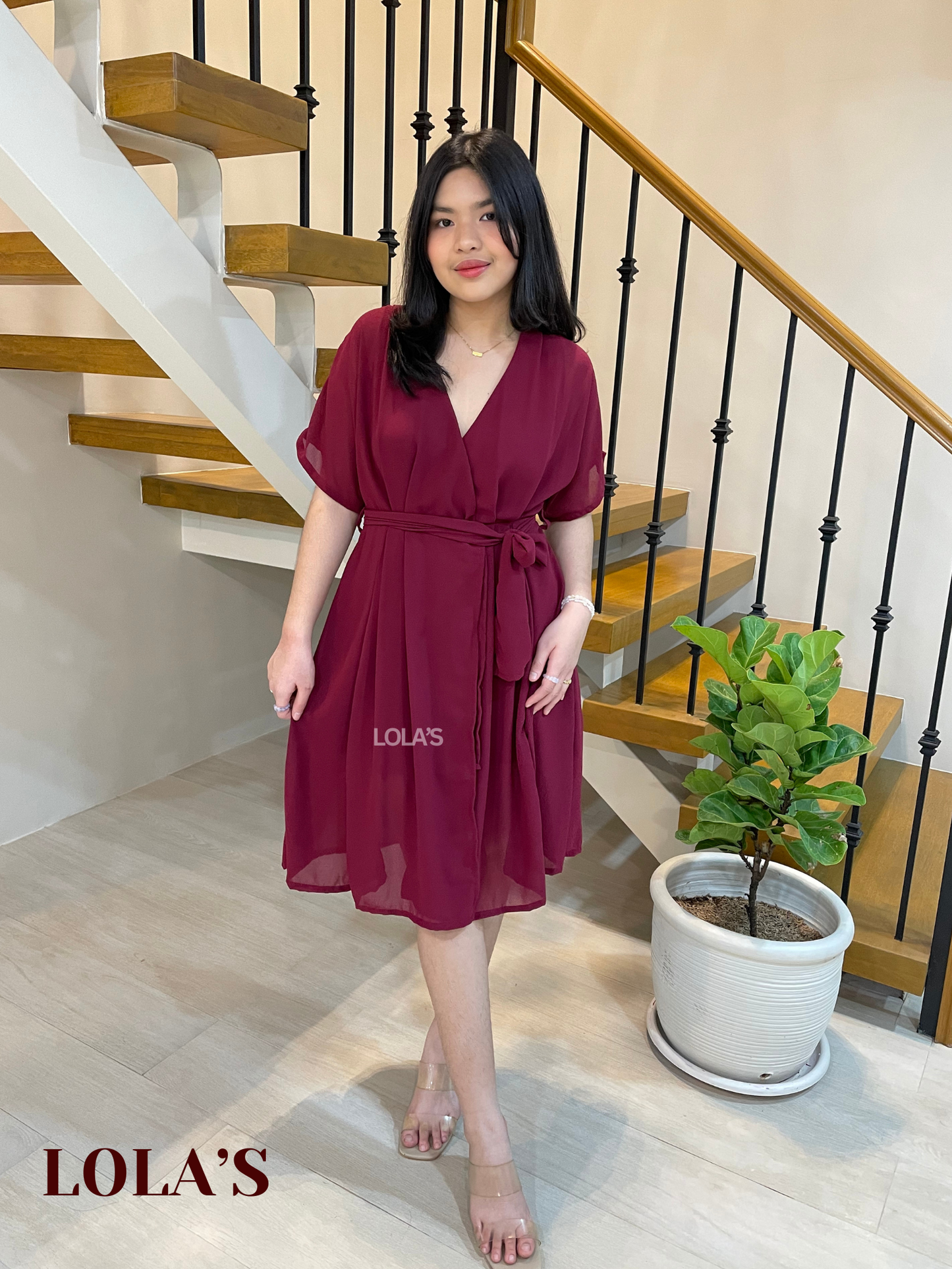 Linda Dress (Wine)