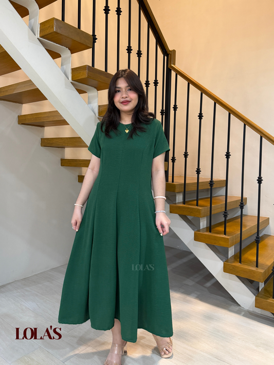 Kathleen Dress  (Forest Green)
