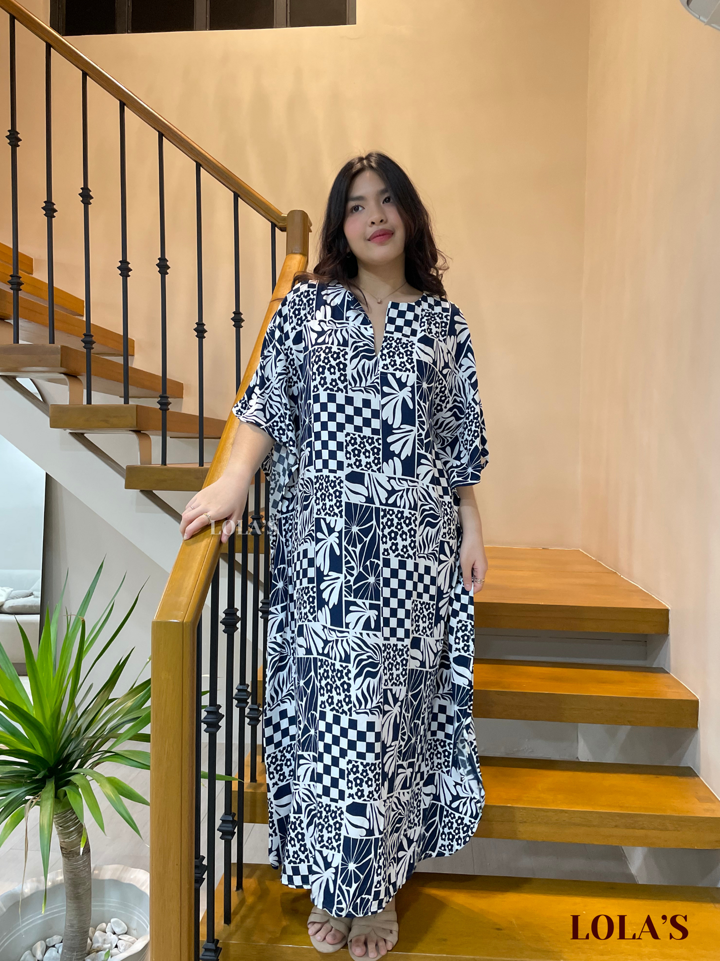 Donya Dress (Retro Blue)
