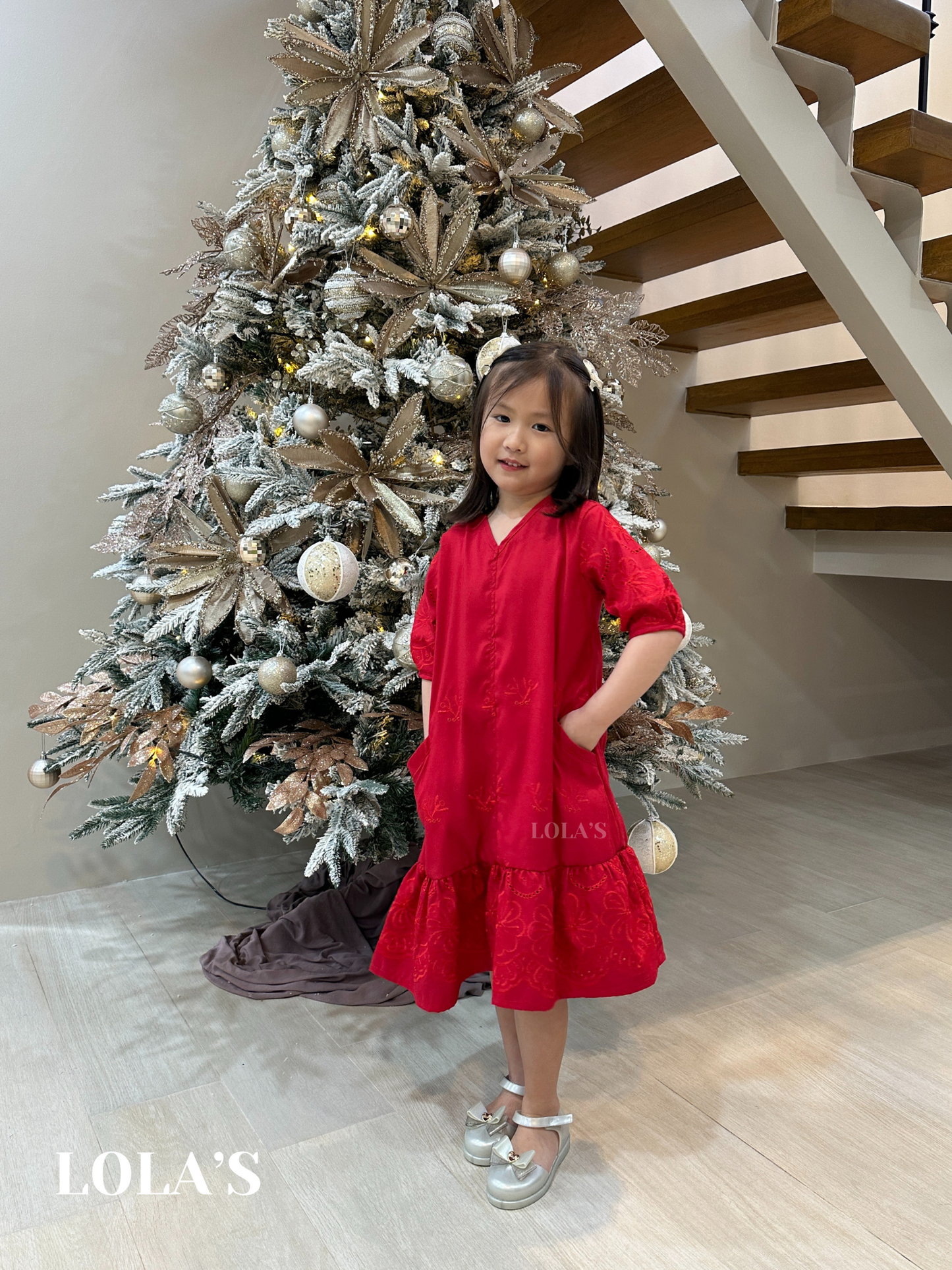 Priscilla Dress Kids (Red)