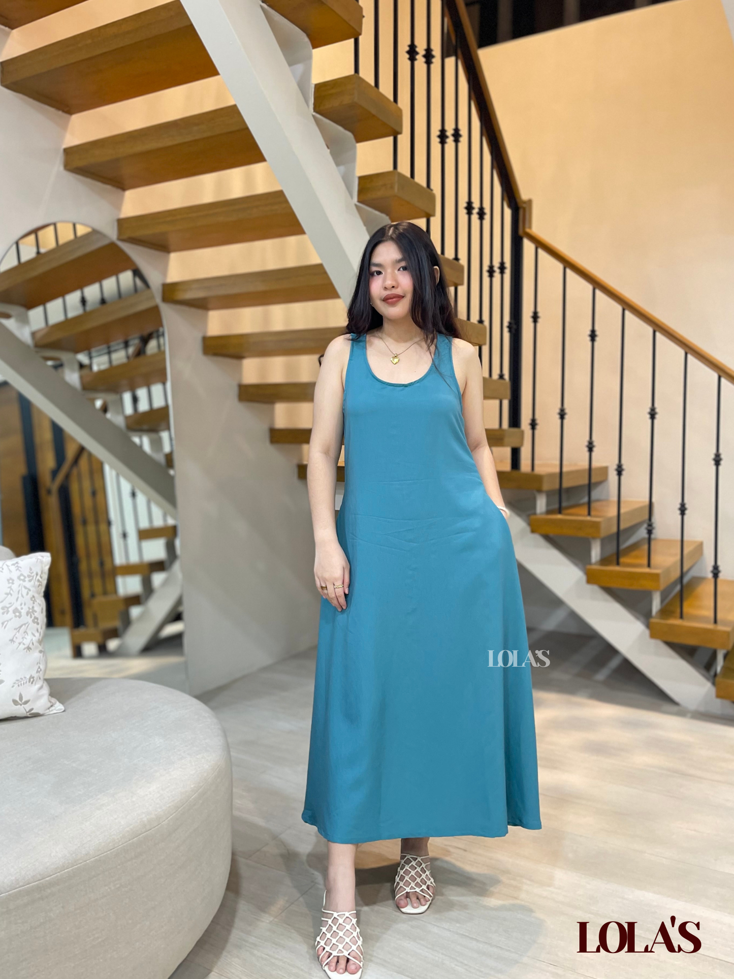 Miranda Dress (Blue Green)