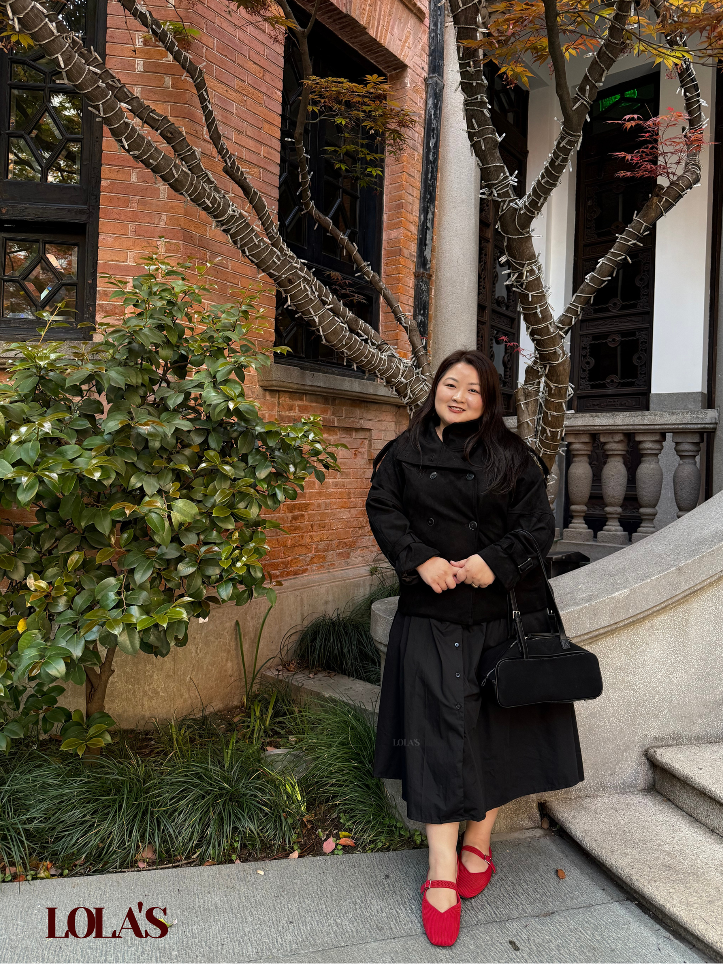 Frederica Dress (Black Poplin)
