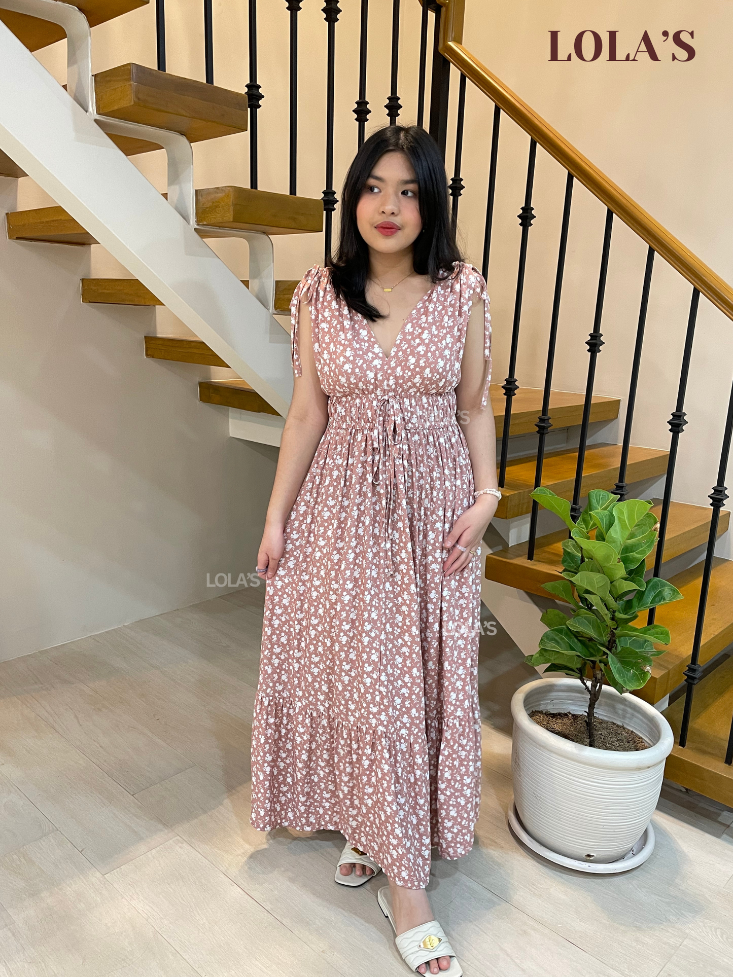 Adeline Dress (Old Rose Floral)