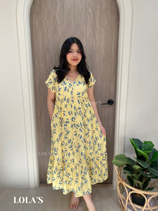 Jane Dress (Yellow Floral)