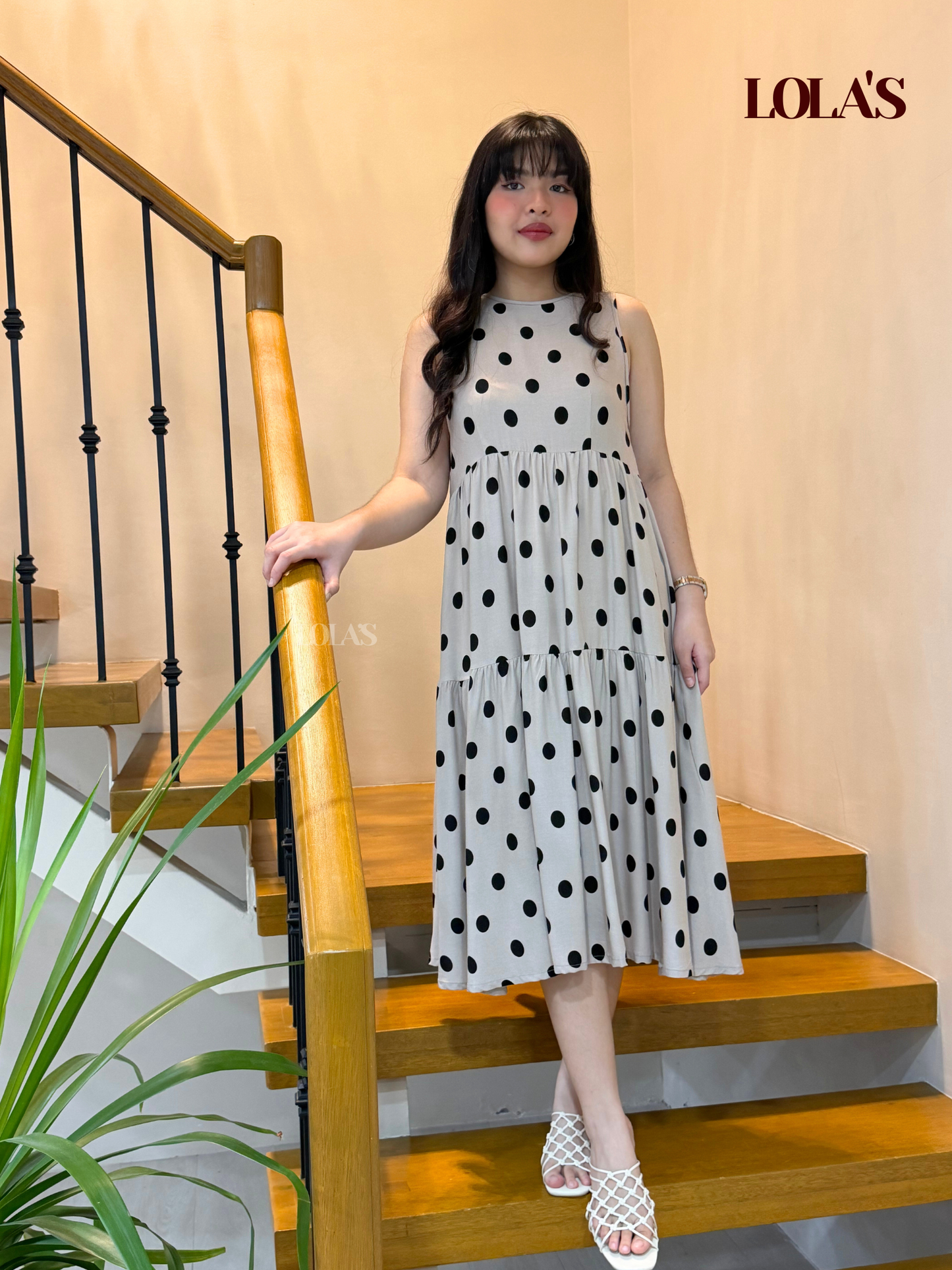 Miles Dress (Sand Polka)
