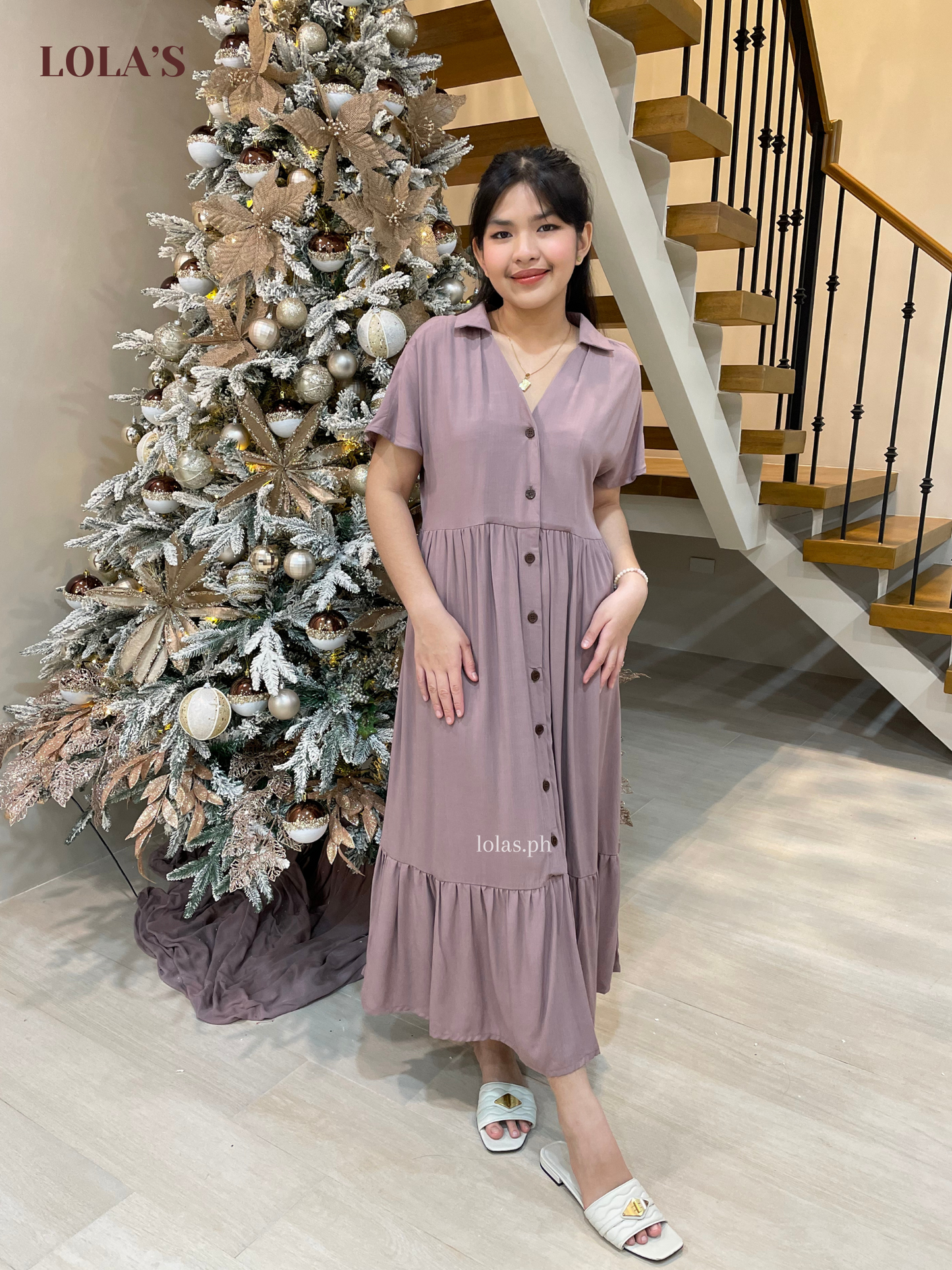 Regine Dress (Dark Taupe)