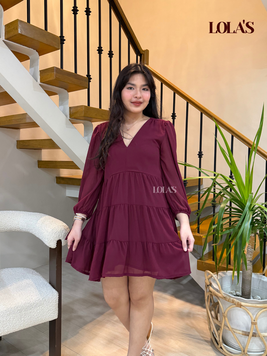 Monina Dress (Wine)
