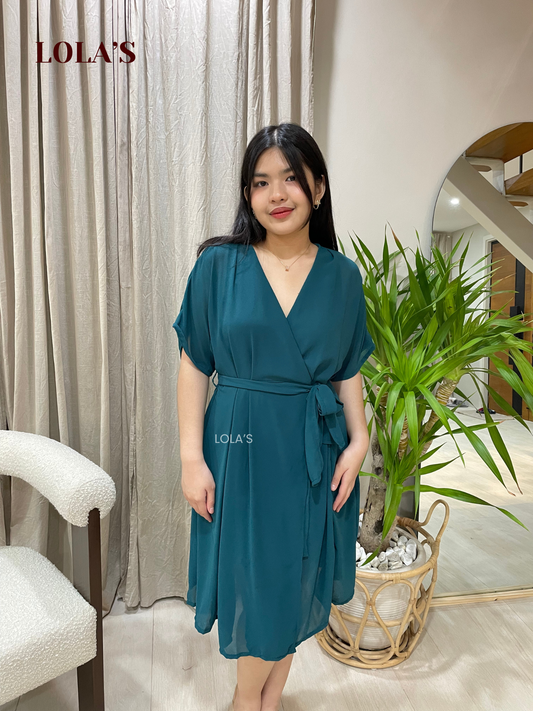 Linda Dress (Blue Green)