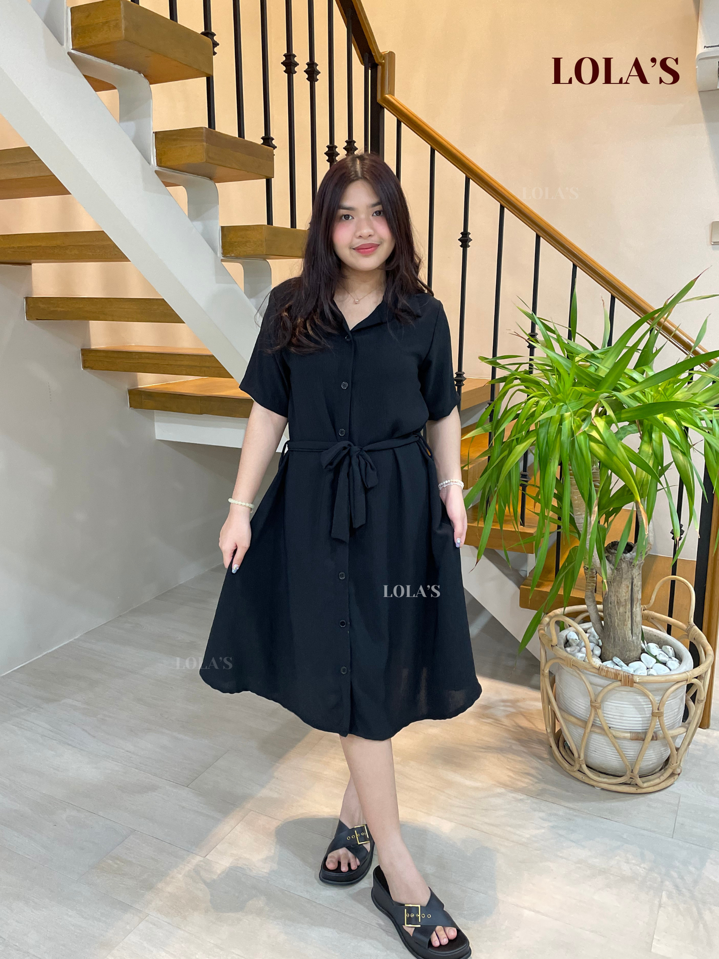 Alexa Polo Dress (Black)