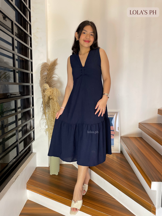 Hyekyo Dress (Navy Blue)