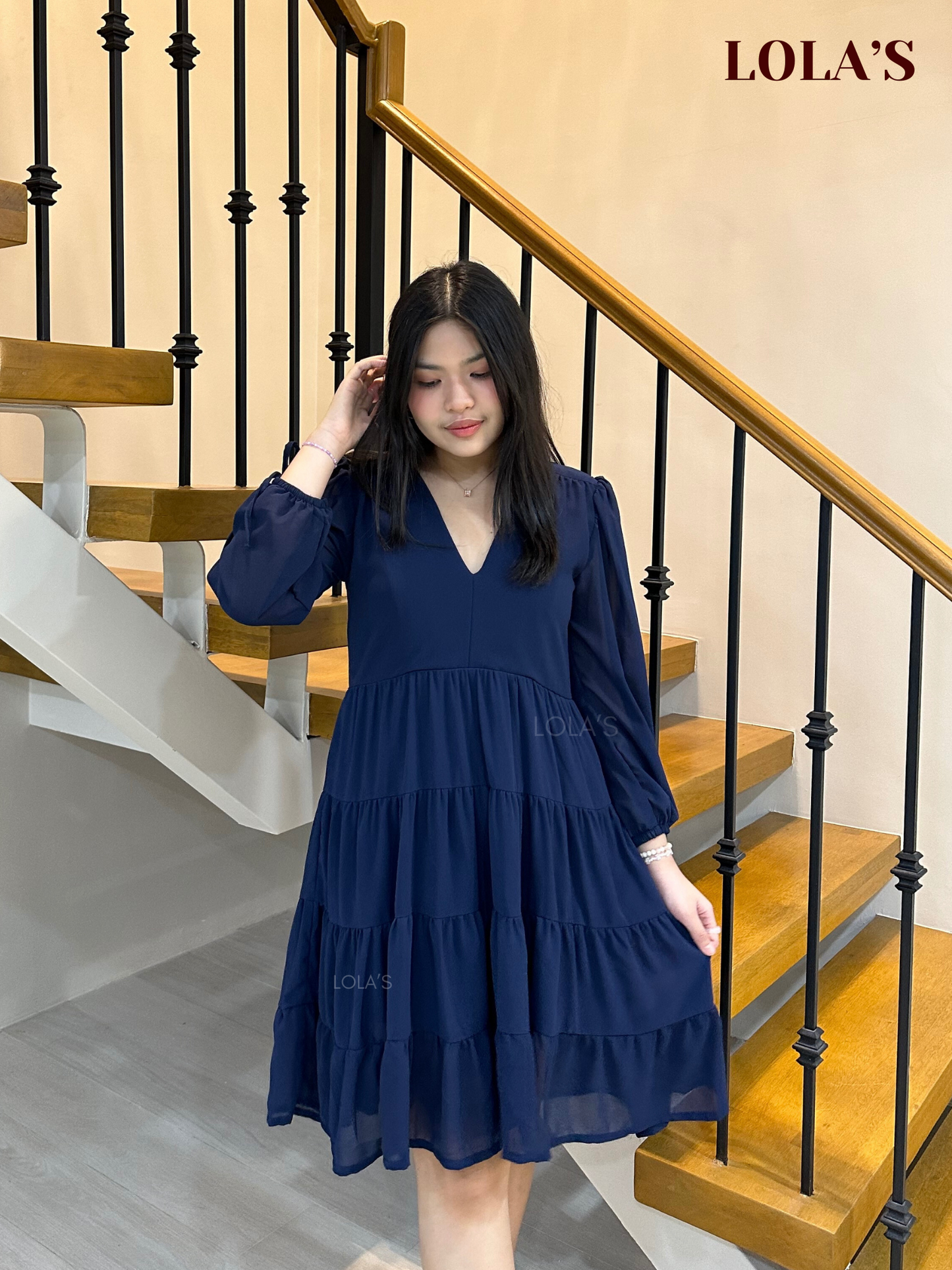 Diana Dress (Navy Blue)