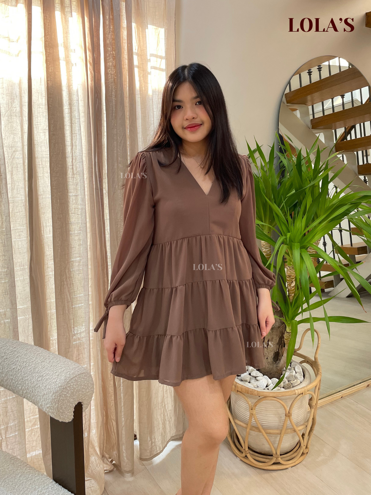 Monina Dress (Taupe)