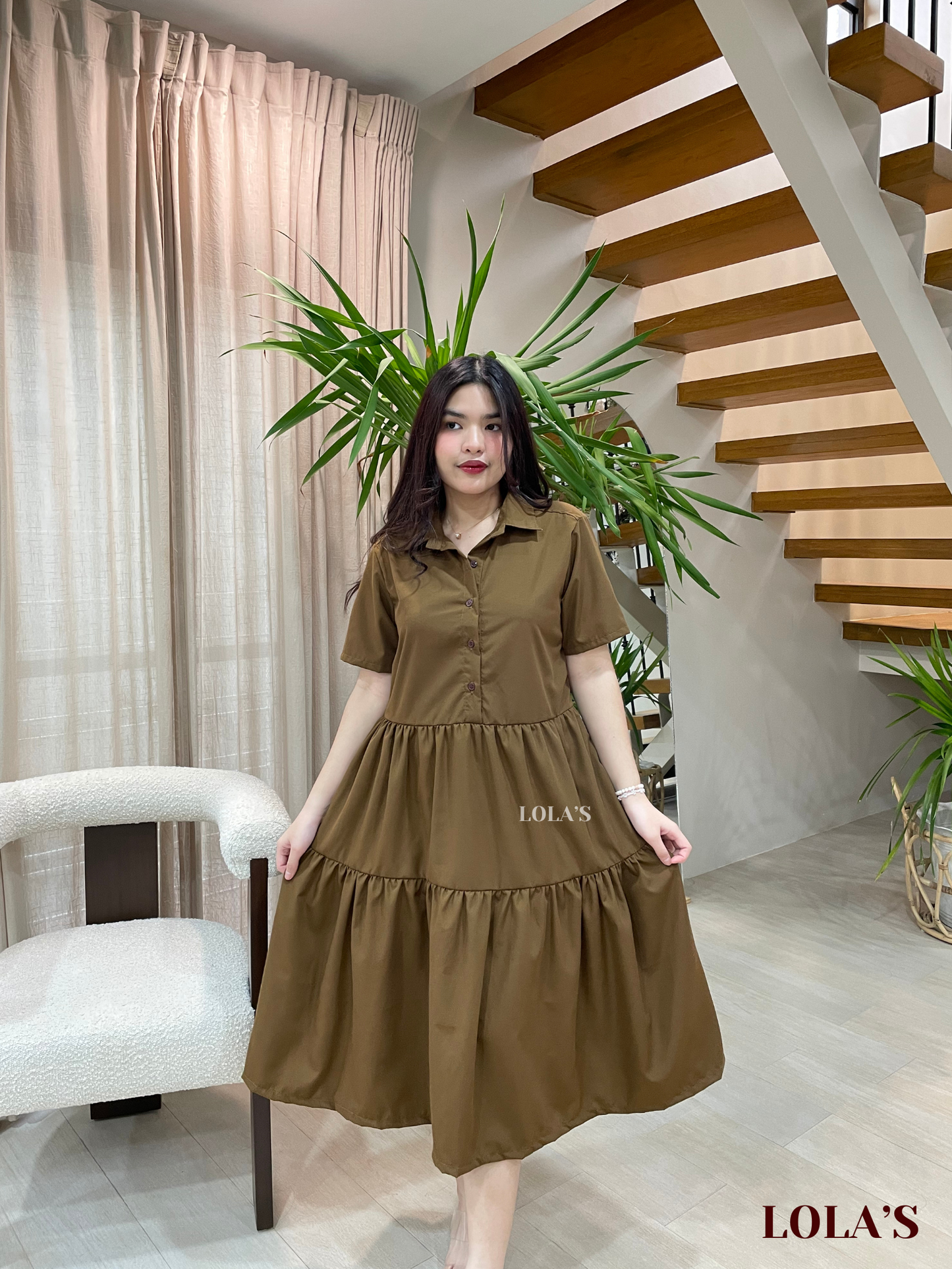 Emily Dress (Cedar Brown)