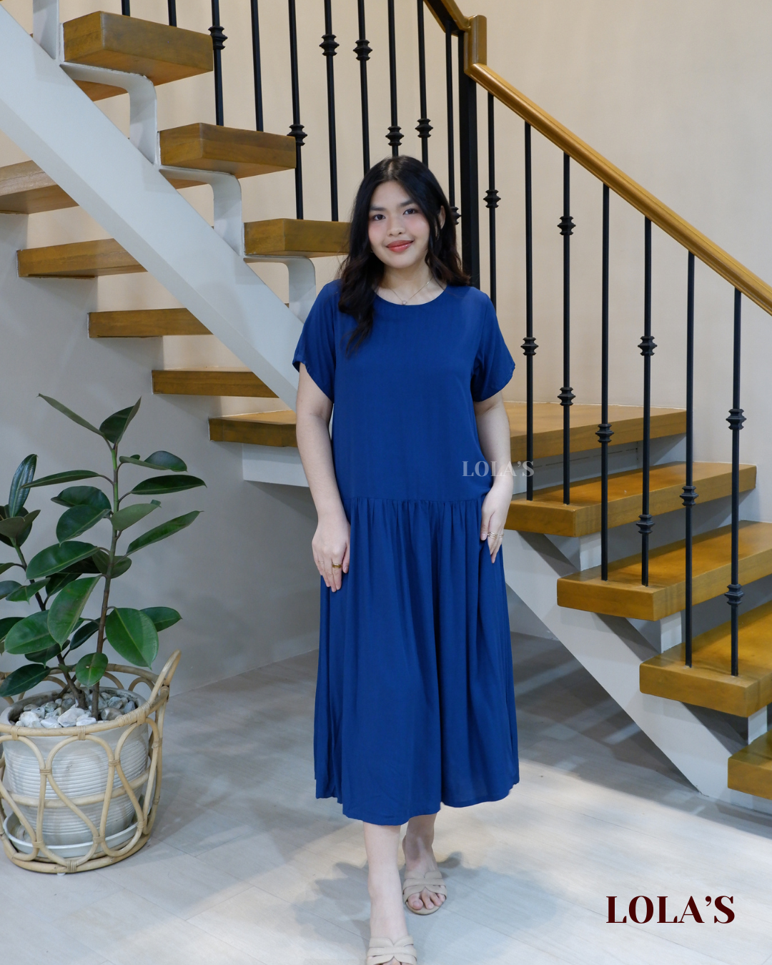 Mina Dress (Dark Azure)