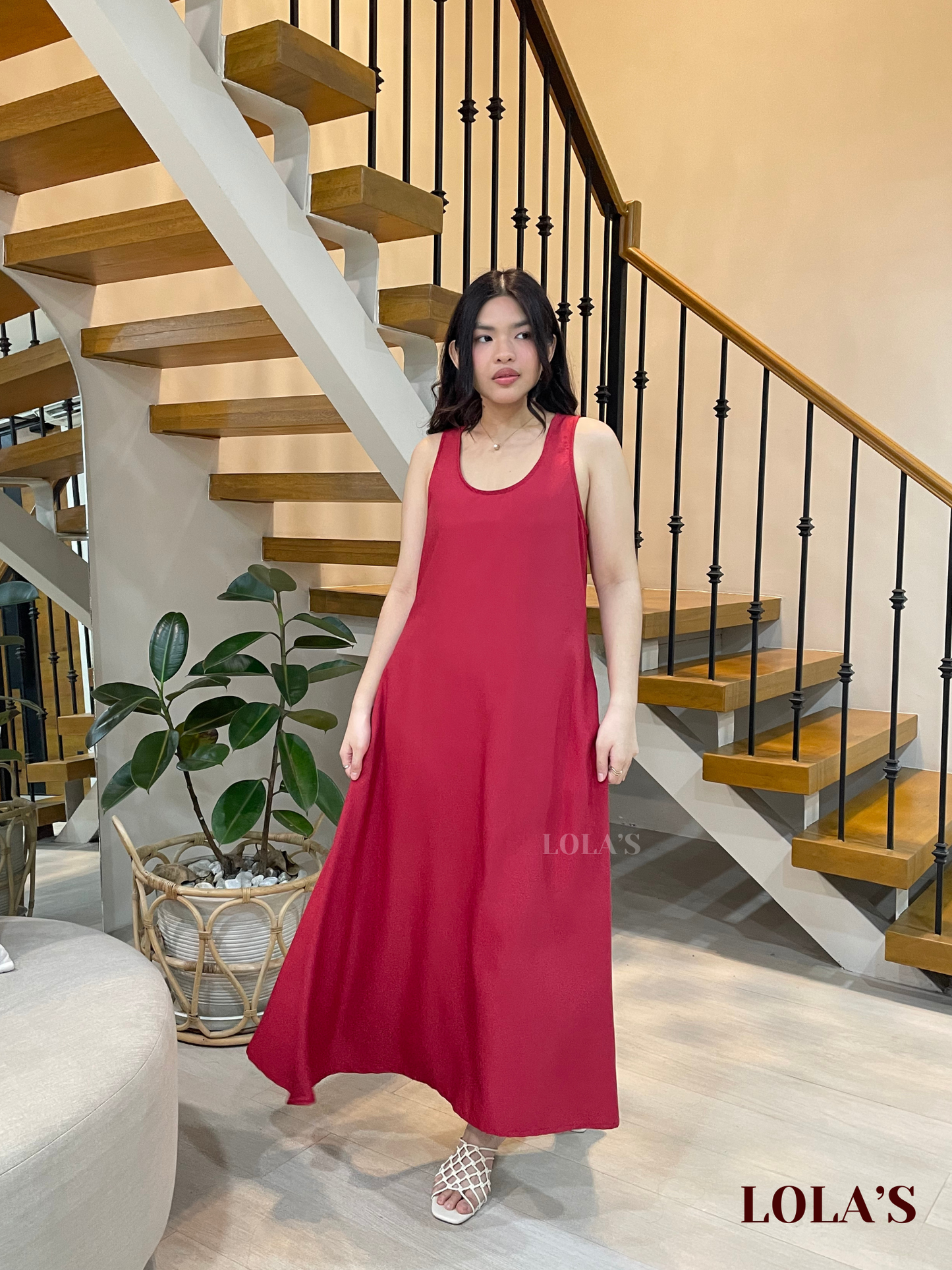 Miranda Dress (Burgundy Red)