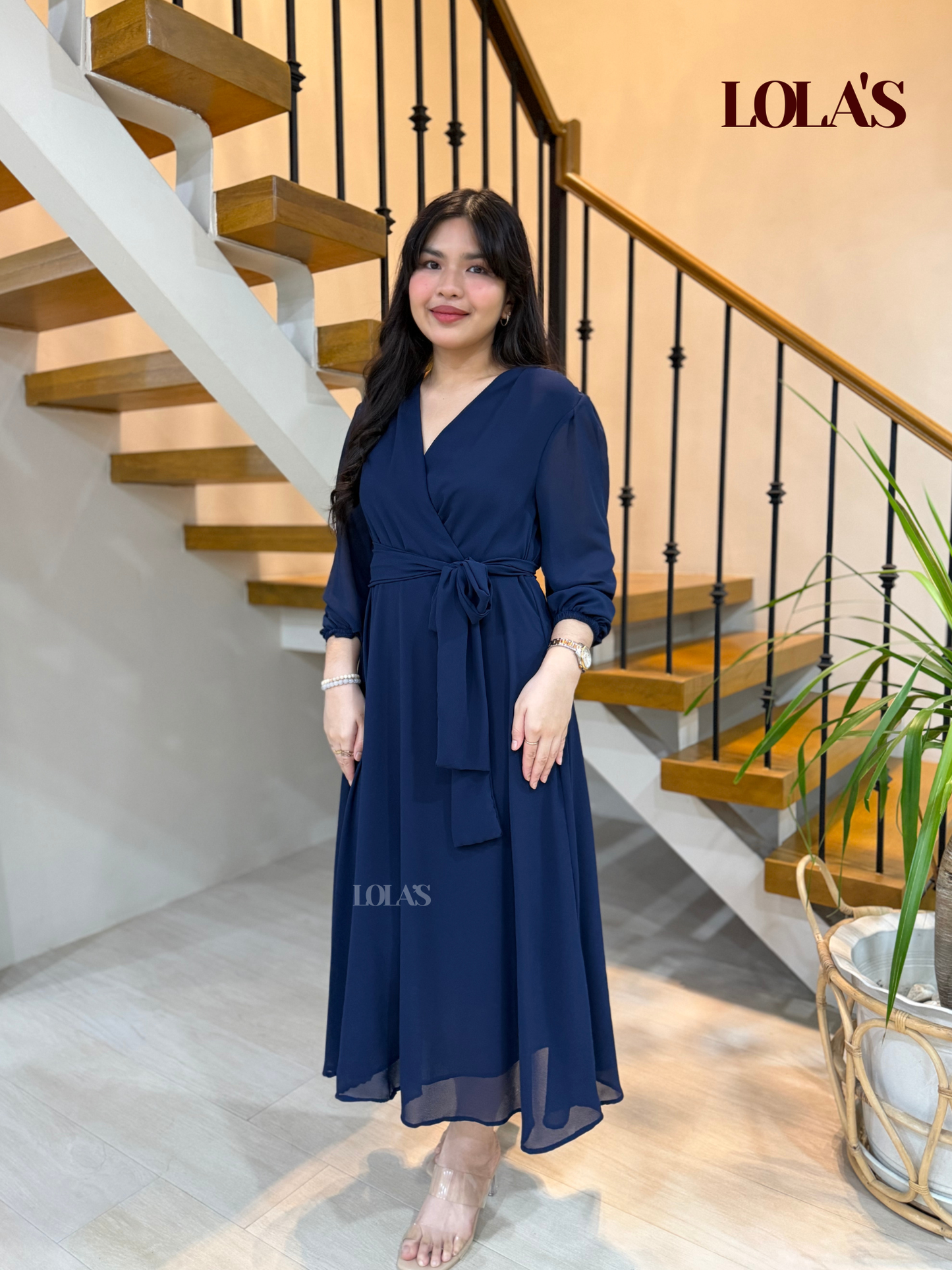 Paula Dress (Navy Blue)