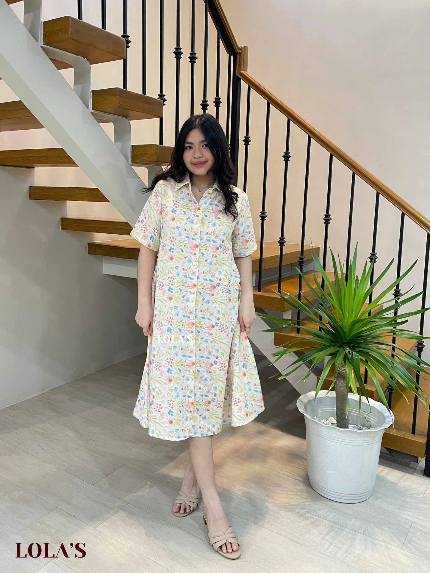 Alexa Polo Dress (Flourishing Greens)