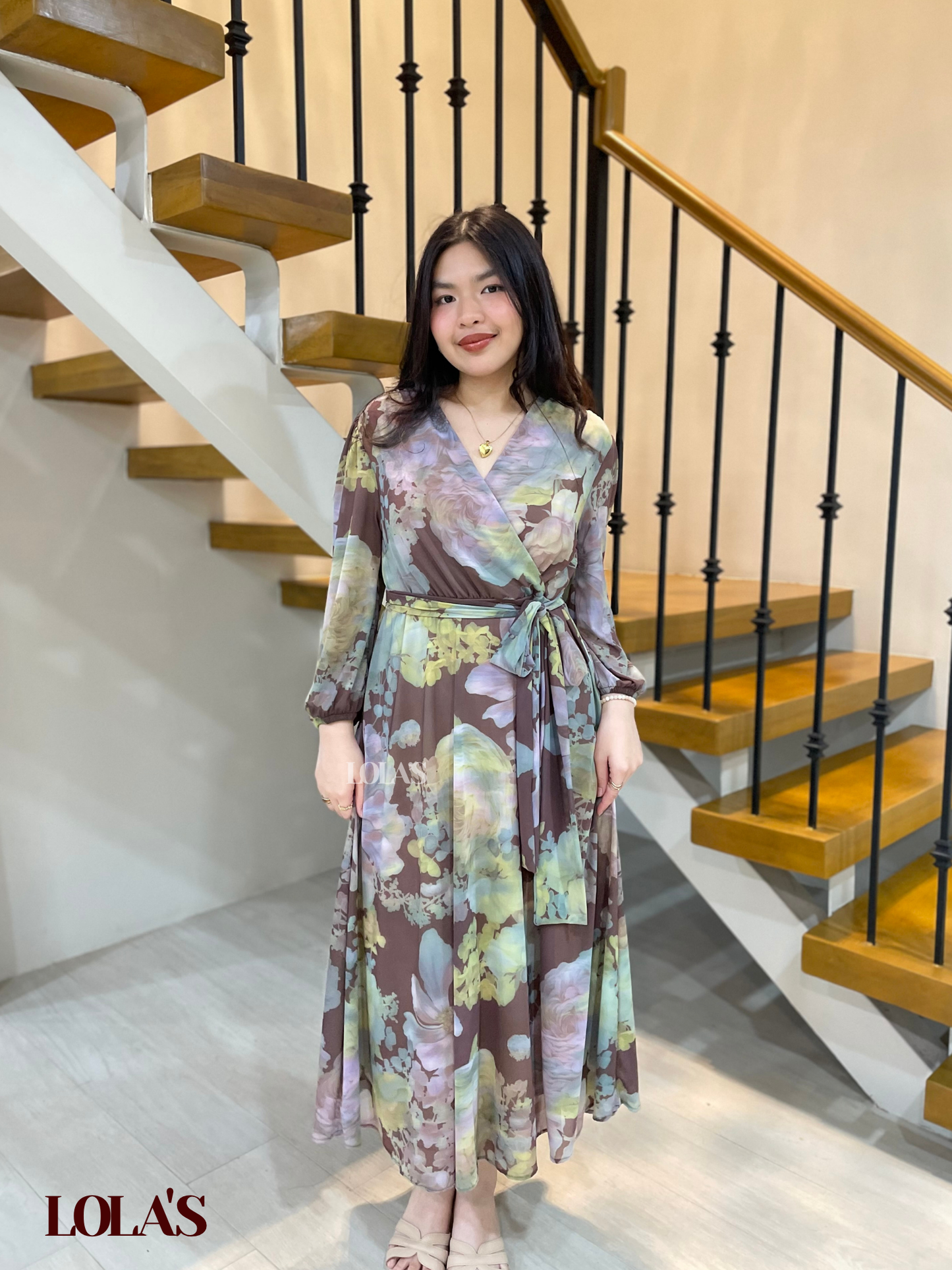 Paula Dress (Mossy Haze)