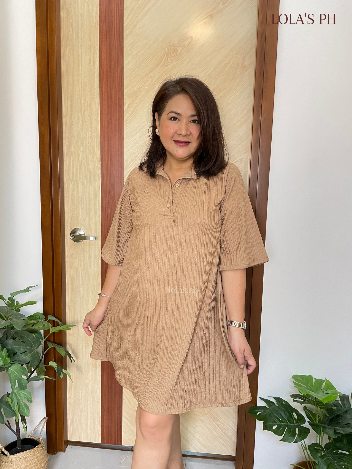 Hanni Dress (Warm Taupe)