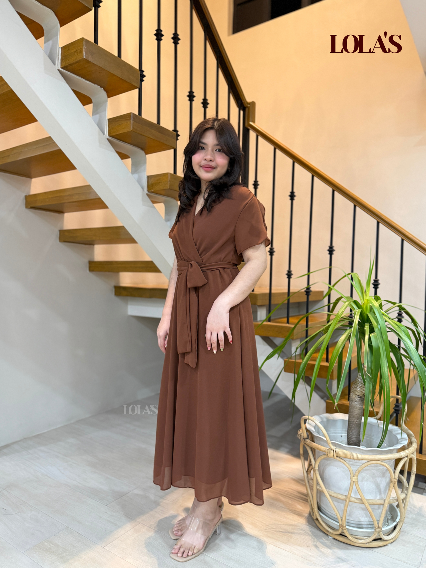 Glinda Dress (Brown)