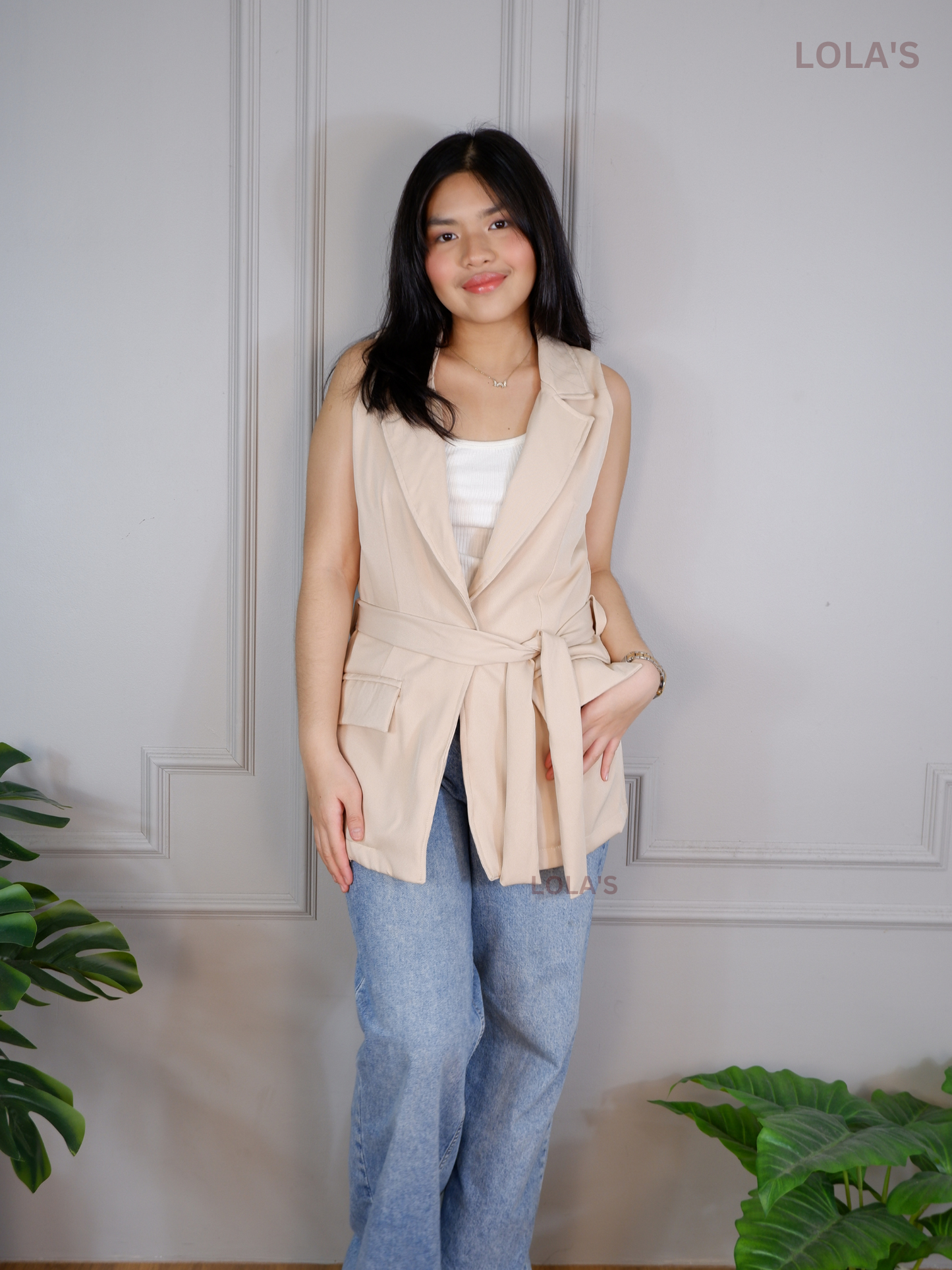 Carmilla Vest Blazer (Oat)