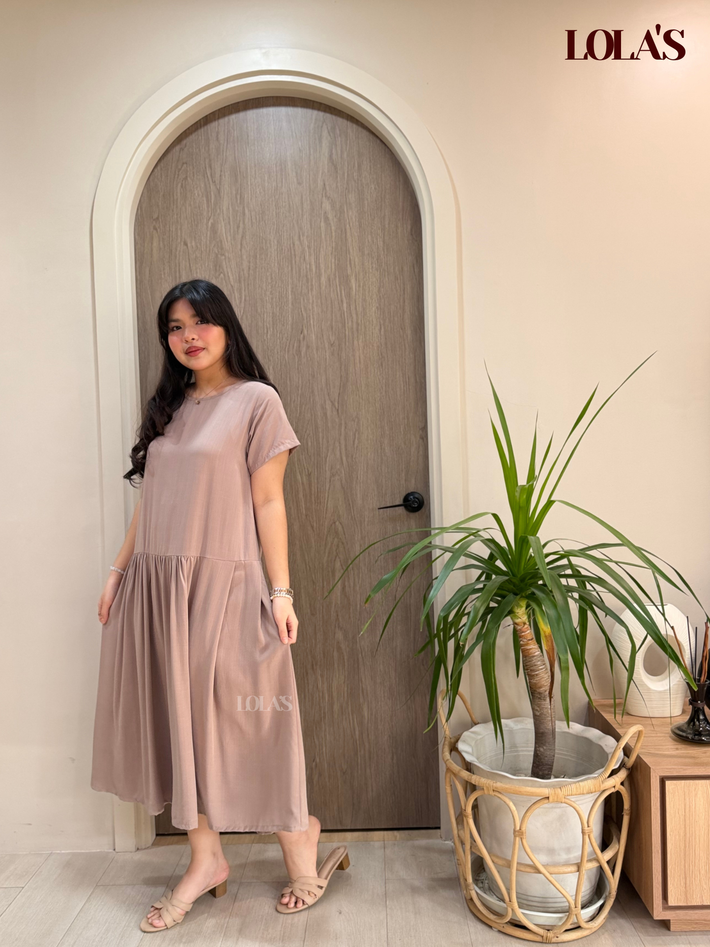 Mina Dress (Light Taupe)